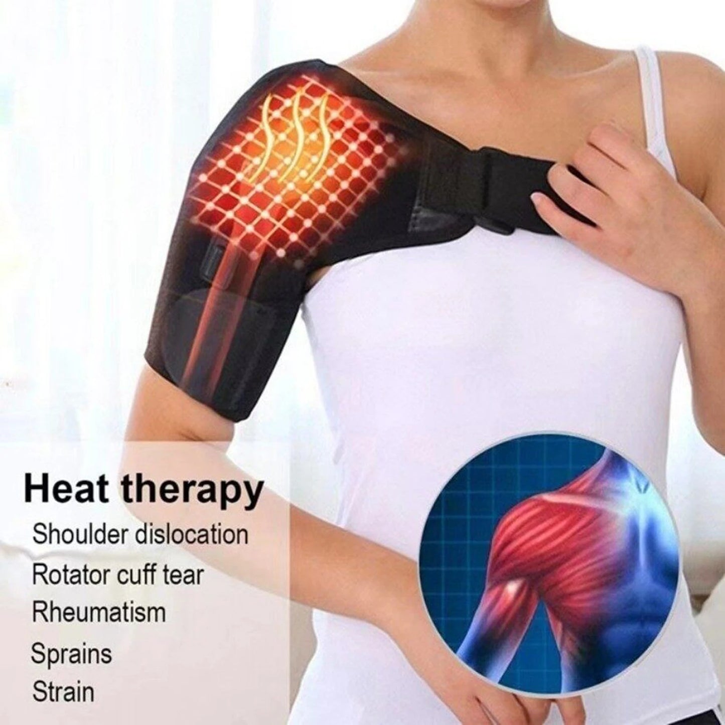 Self Heating Shoulder Strap Adjustable Thermal Relief For Cervical Fatigue