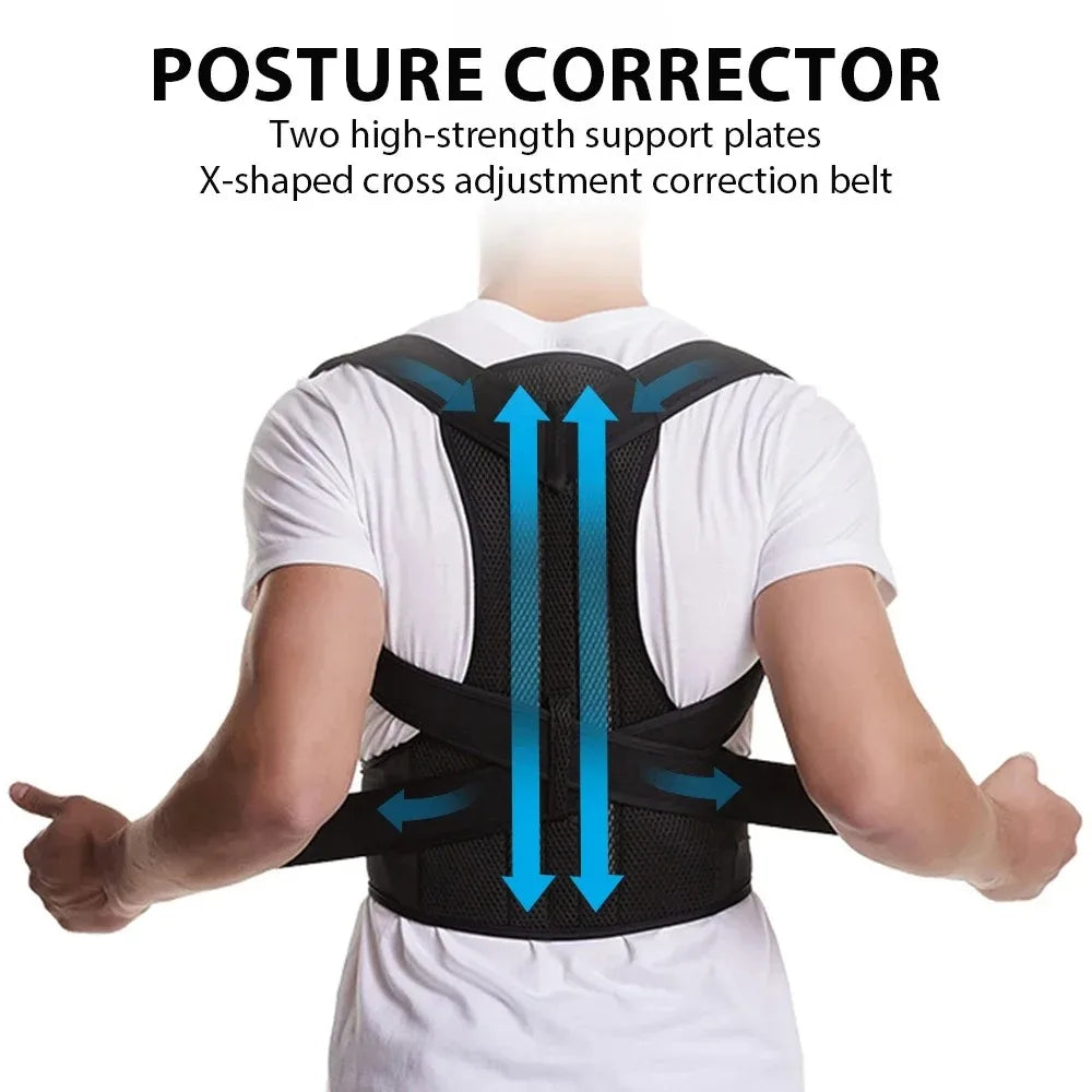 Back Brace Posture Corrector For Lumbar And Shoulder Support