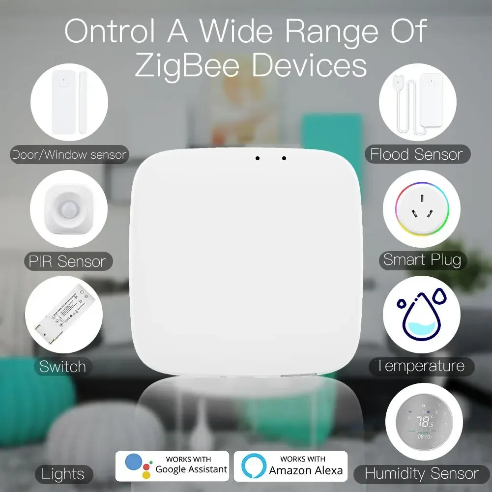 MOES ZigBee 3.0 Smart Gateway Hub Tuya Compatible With Alexa