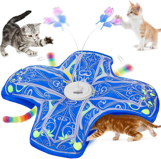 Interactive Indoor Cat Toy Rechargeable Touch Activated Hide and Seek