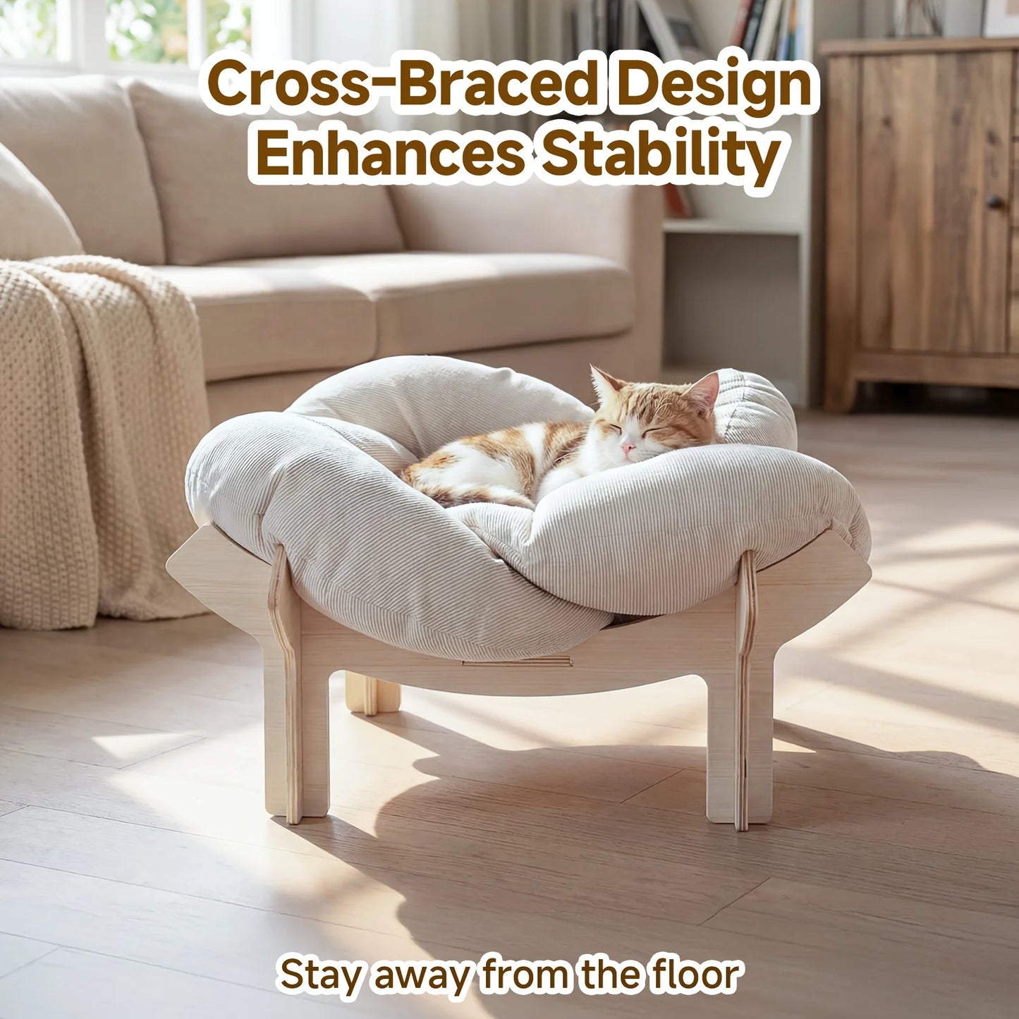 Flower-Shaped Pet Bed for Cats and Dogs
