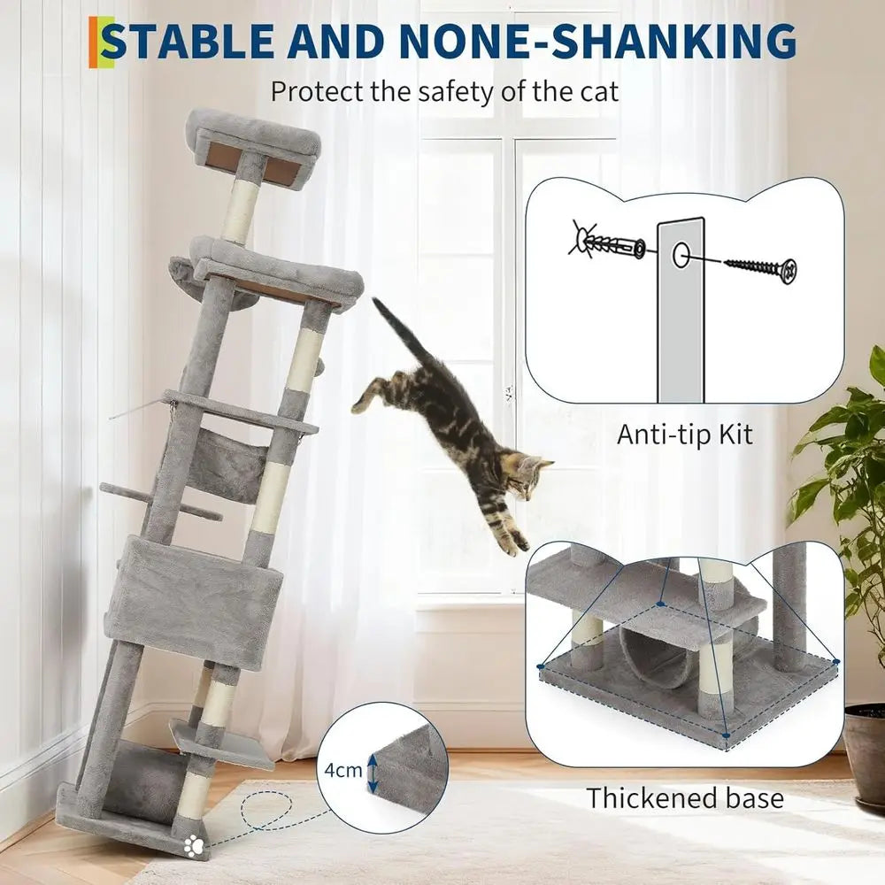 Cat Tree Tower With Scratching Posts Condo Perches Multi Level