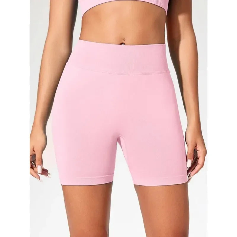 Summer High Waisted Yoga Shorts For Women Workout Fitness