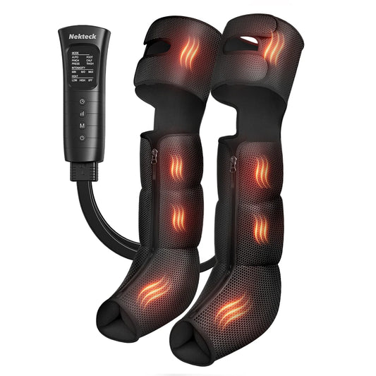 Nekteck Cordless Leg & Foot Massager | Air Pressure Compression Boots for Active Recovery