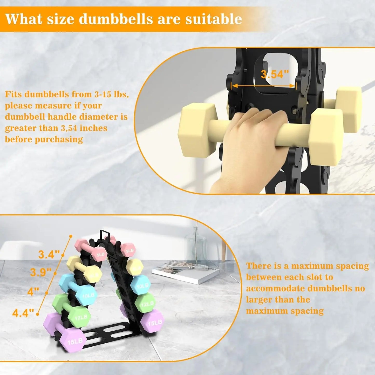 5-Tier A-Frame Dumbbell Rack For Home Gym Storage Organizer