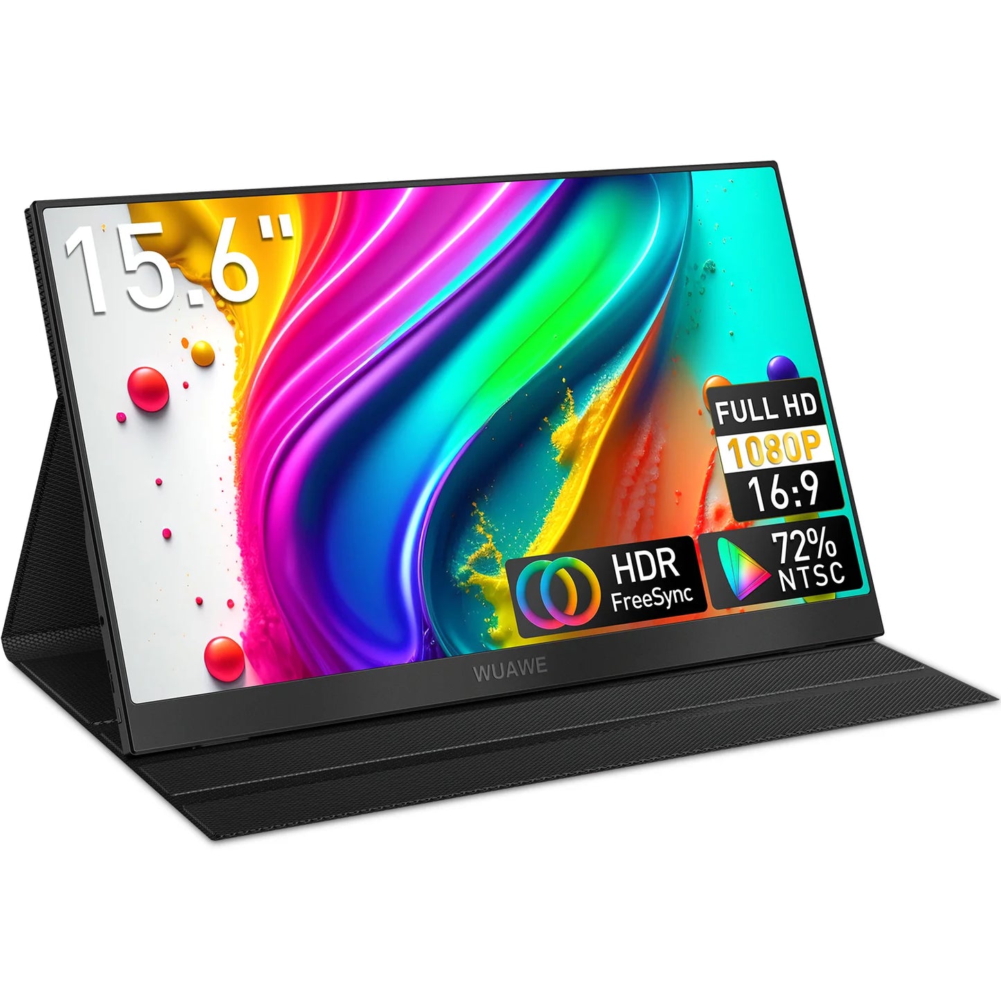 WUAWEB Portable Monitor 1080p USB C HDMI HDR External Screen