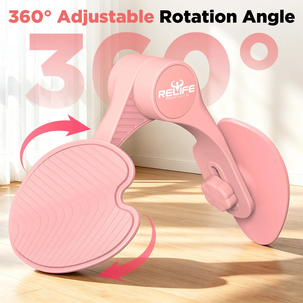 Relife Thigh Master 360 Degree Adjustable Leg Exerciser for Home Gym Office