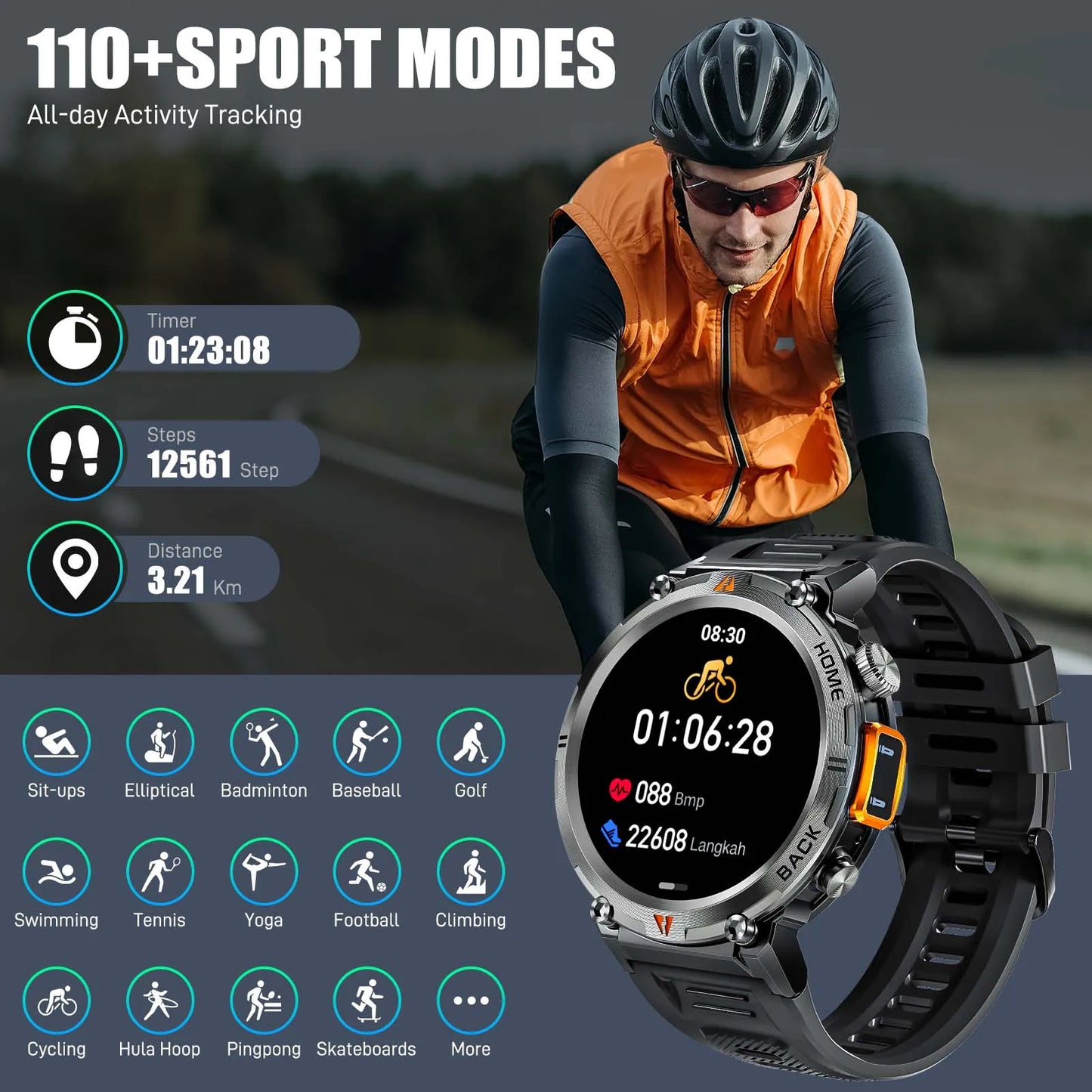 EIGIIS KE3 Bluetooth Call Smartwatch For Men