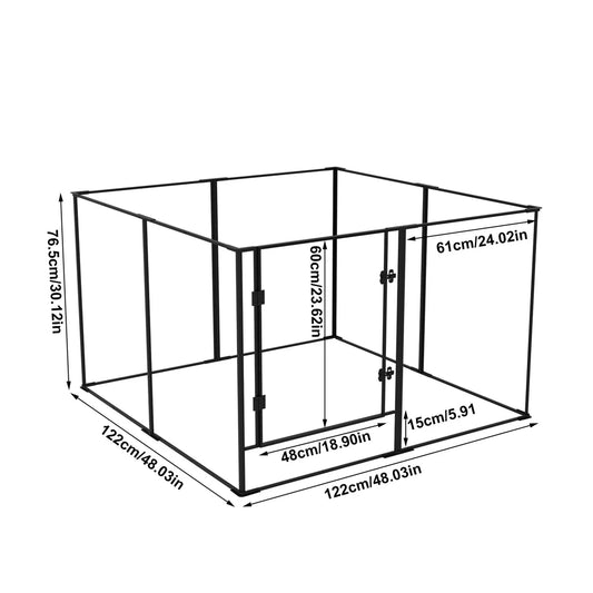 8-Panel Acrylic Dog Playpen – Clear Indoor Pet Exercise Fence for Small Animals