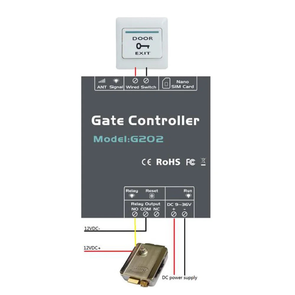 Alloet GSM Gate Opener Relay Switch for Remote Door Access