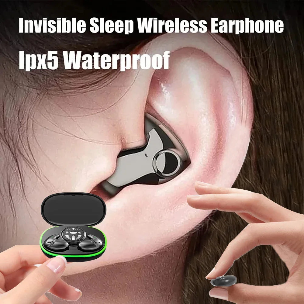 SHUKE Sleep Earbuds Wireless Bluetooth 5.3 Noise Canceling IPX5 Waterproof