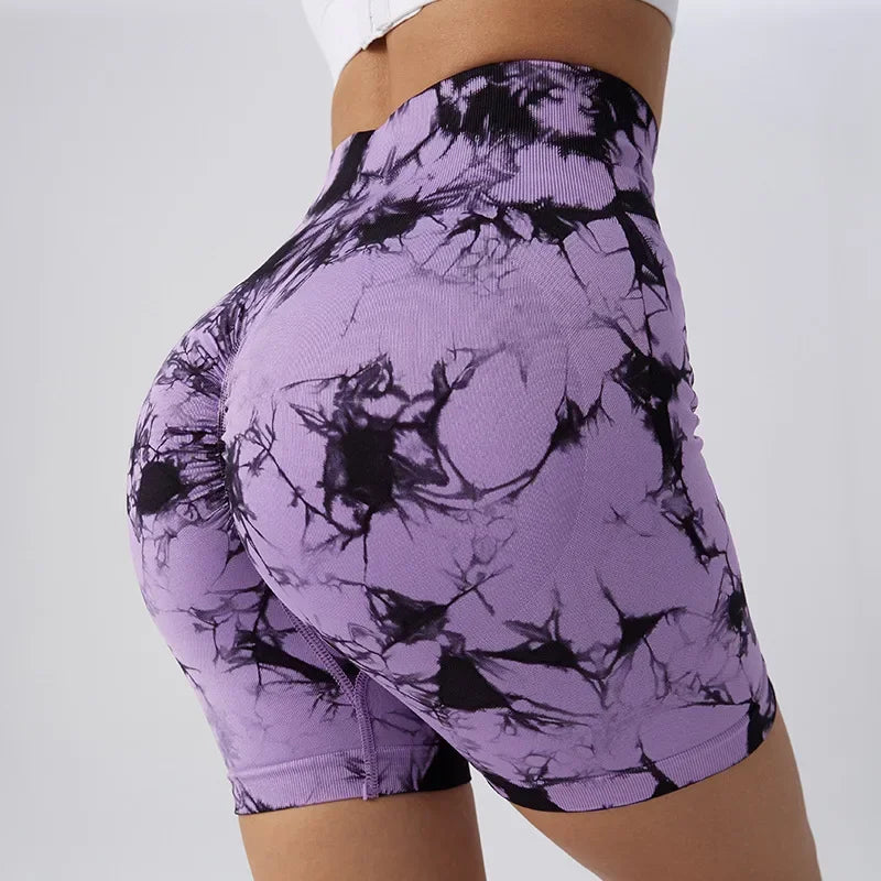 Women Yoga Shorts High Elastic Gym Shorts Push Up Sports Running
