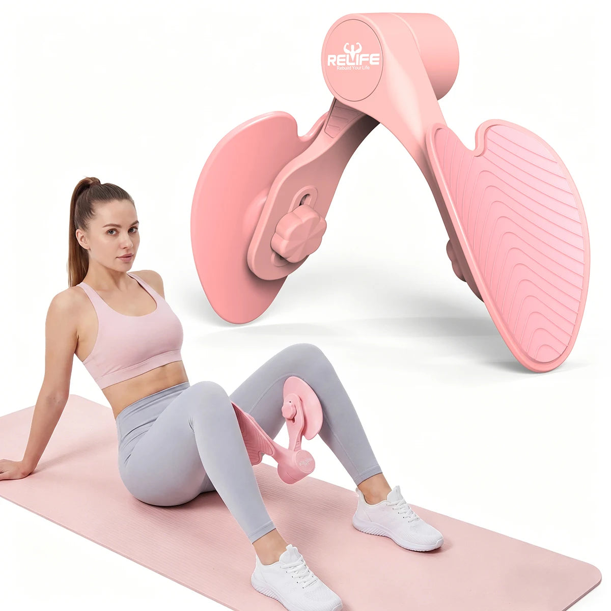 Relife Thigh Master 360 Degree Adjustable Leg Exerciser for Home Gym Office