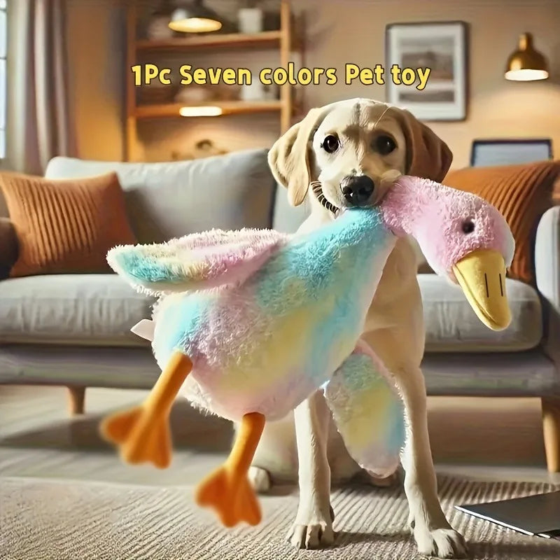 Soft Duck Plush Toy For Pets Anxiety Relief Dog And Cat Friendly Interactive