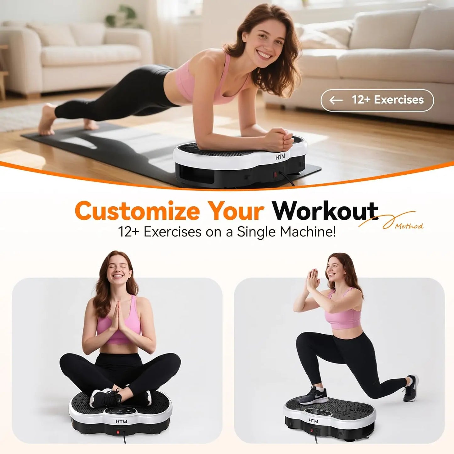 Whole Body Vibration Plate Calorie Counter 120 Speeds