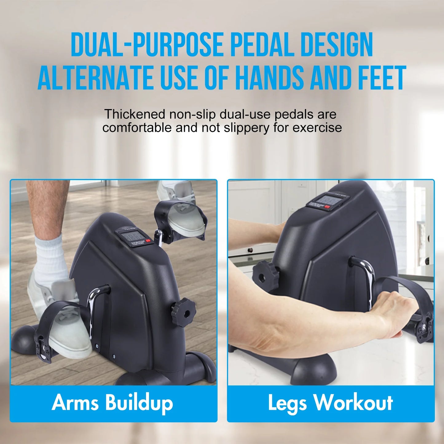 Stepper Exercise Bike LCD Screen Pedal Exerciser for Home Use