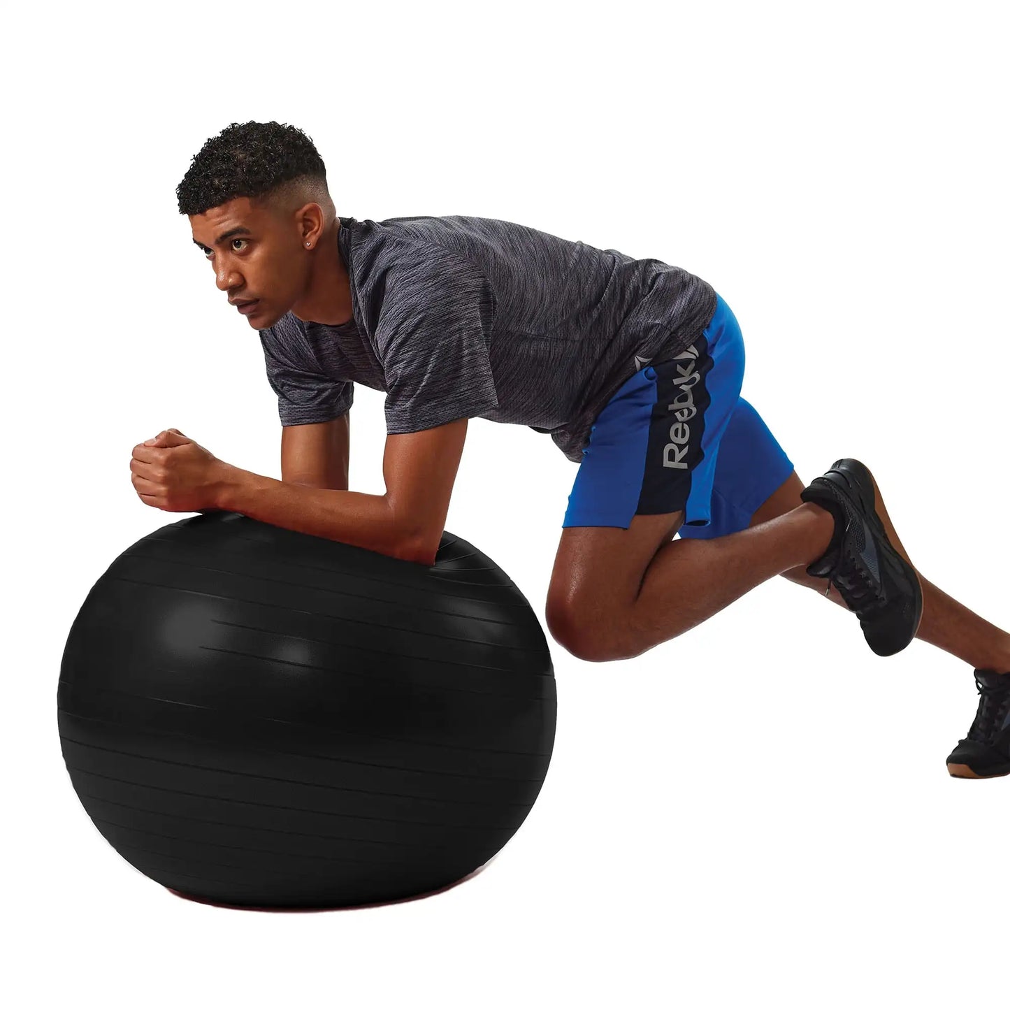 Weighted Stability Ball With Pump and Exercise Guide