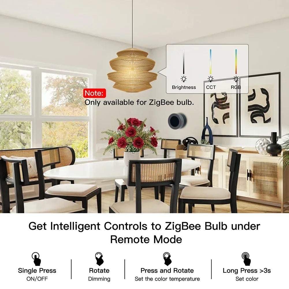 MOES Tuya ZigBee Smart Knob Switch Wireless Scene Controller