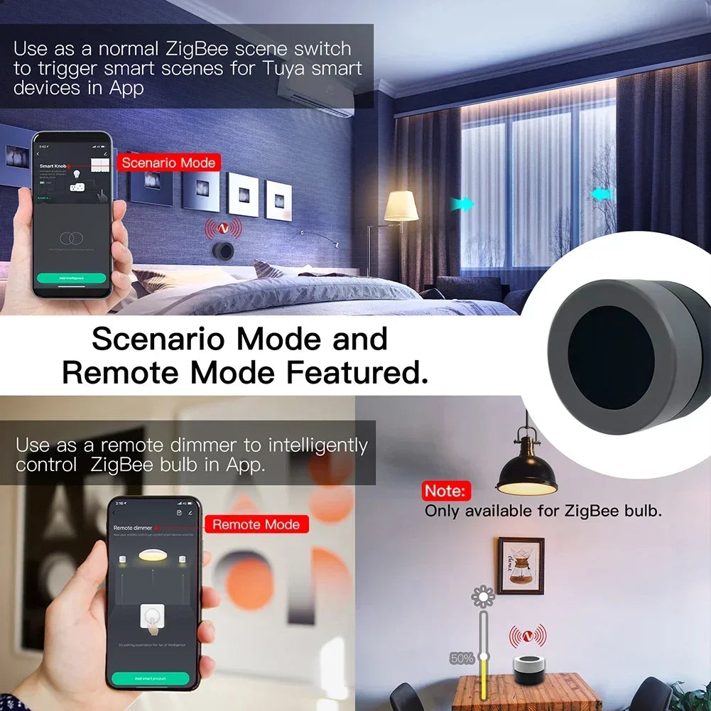 MOES Tuya ZigBee Smart Knob Switch Wireless Scene Controller