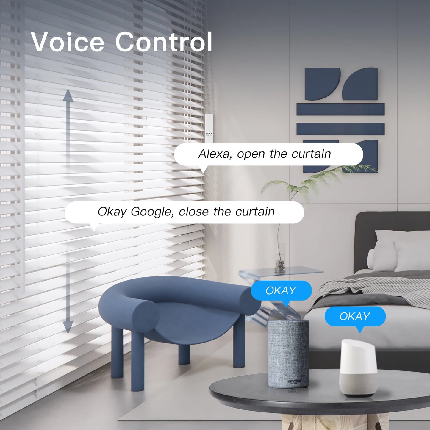 MOES Tuya WiFi Smart Motorized Chain Roller Blinds Remote Kit