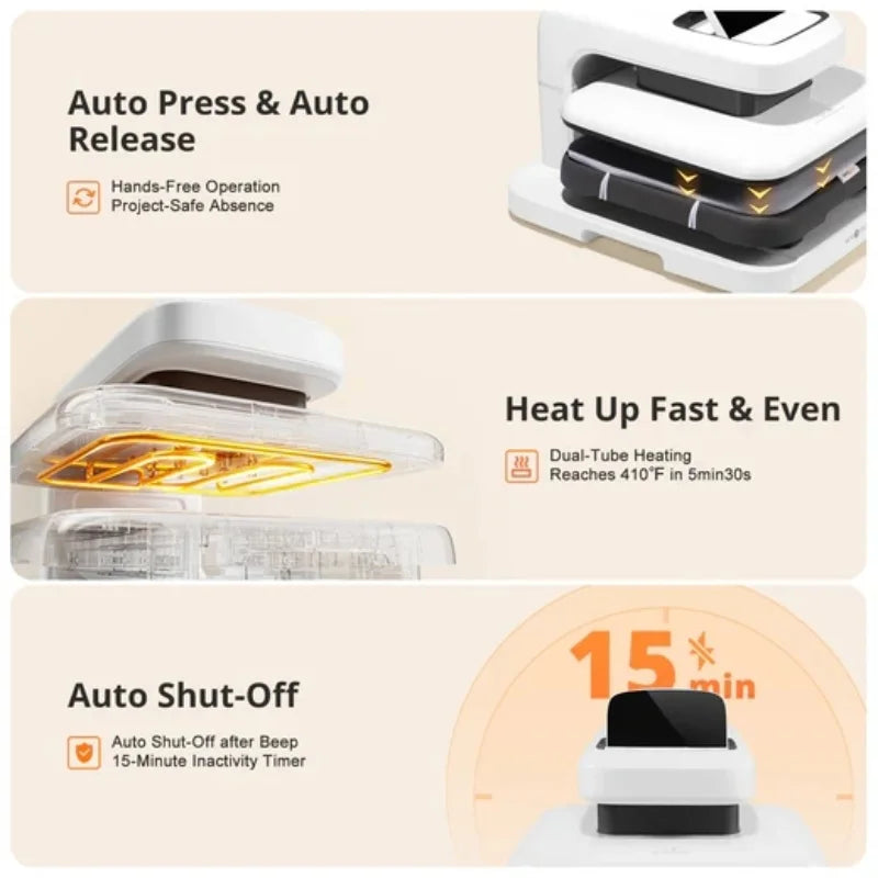 HTVRONT Auto Heat Press 2 For T Shirts And HTV Sublimation