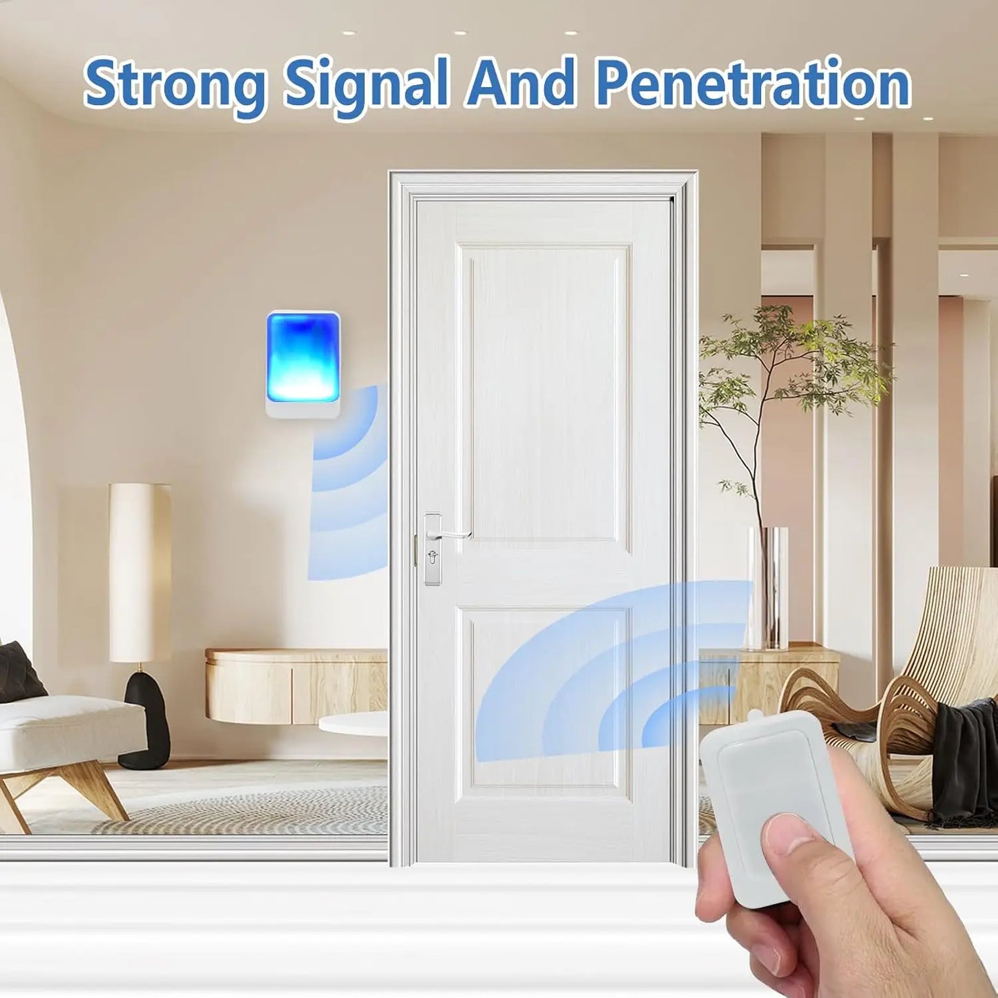 Wireless Doorbell With 7 Color Lights And 4 Volume Levels Long Range
