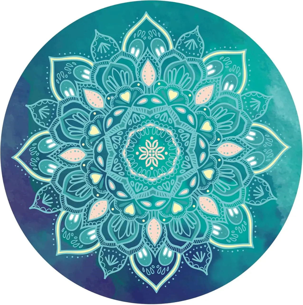 YTYIN Oversize Round Pilates Mat Non Slip Rubber Yoga Mat