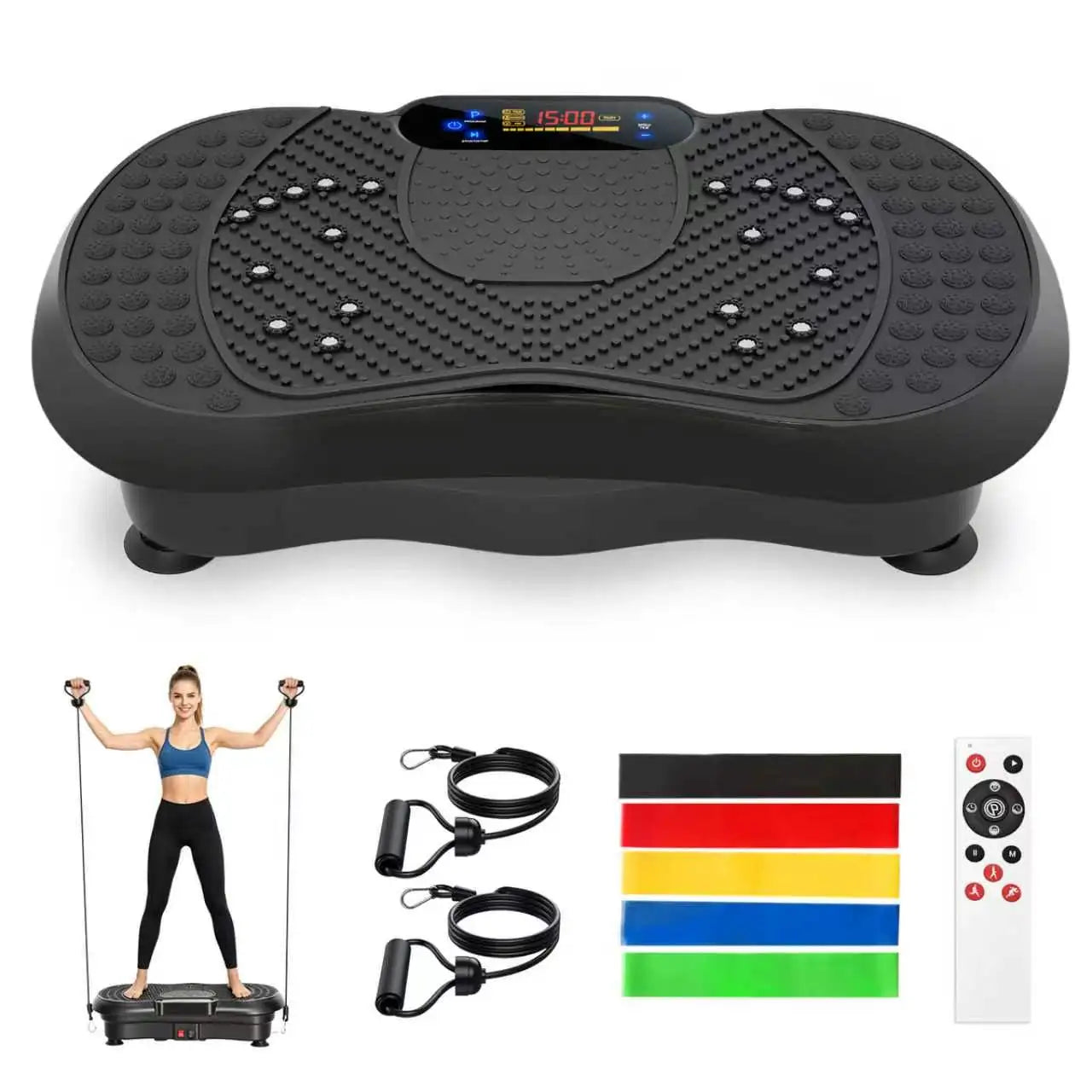 Smart Vibration Plate Exercise Machine With LED Light Strip