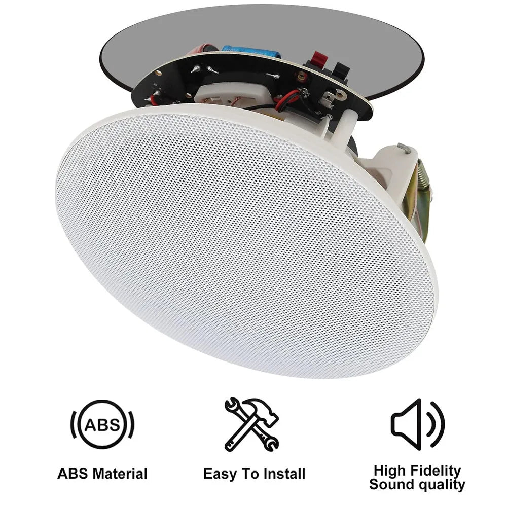 Herdio Bluetooth In Wall Ceiling Speakers With Amplifier Receiver