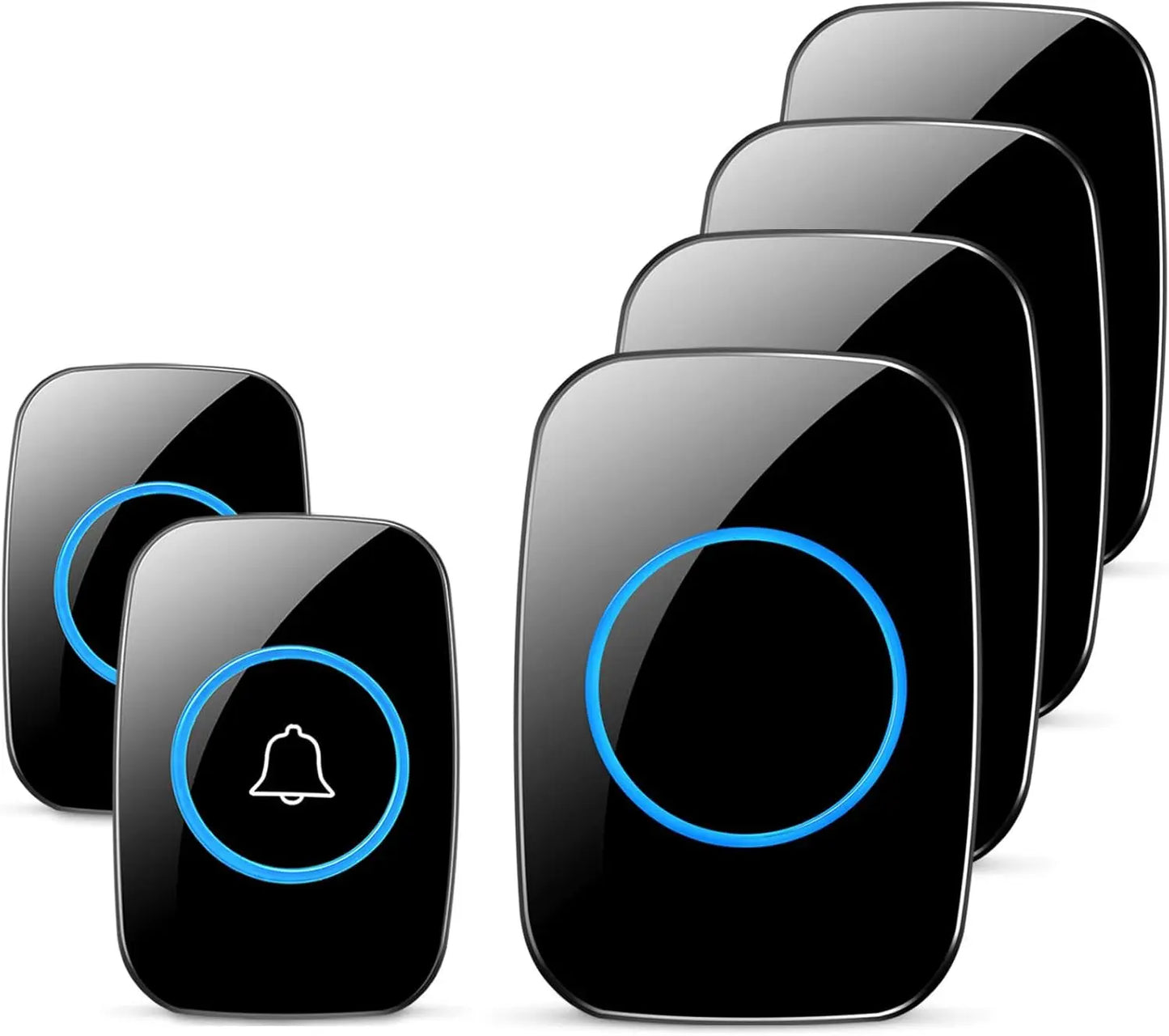 Wireless Doorbell Kit With 1000ft Range, Waterproof, 60 Chimes, LED