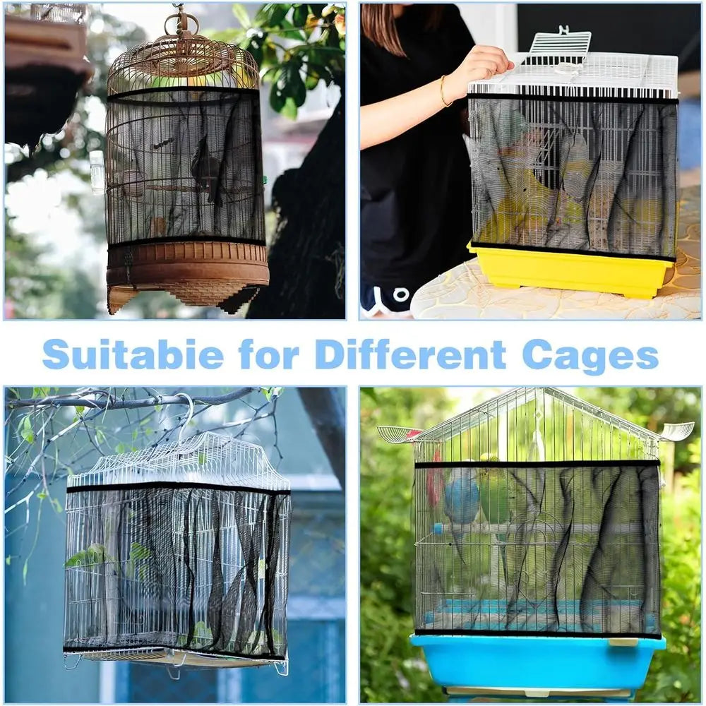 Nylon Mesh Birdcage Seed Catcher For Round And Square Cages