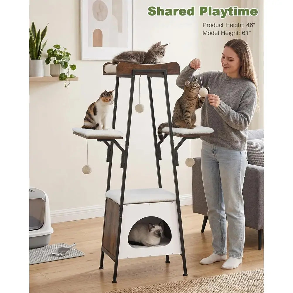 Cat Tree Tower For All Cats With Multi Level Playtime