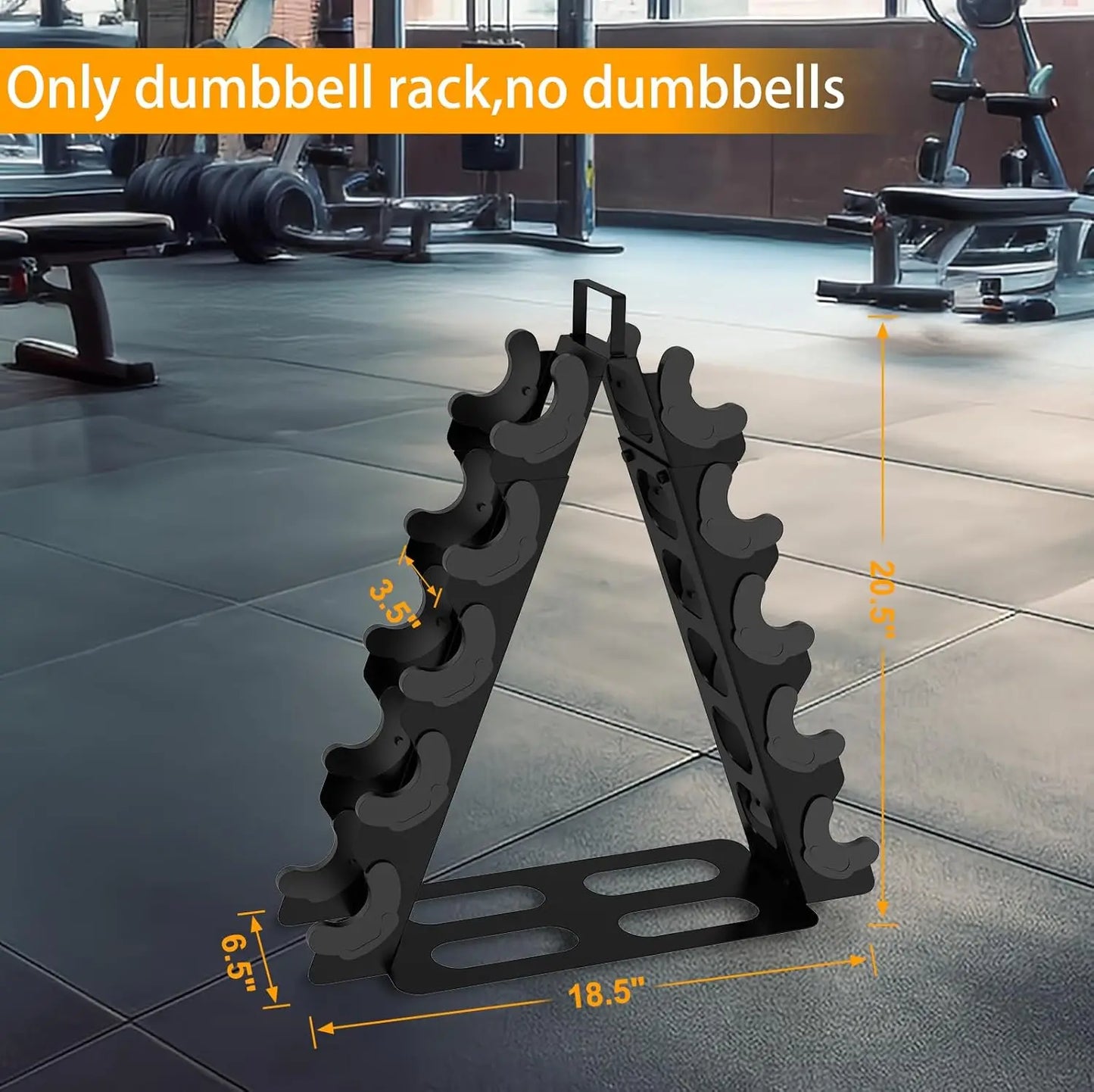 5-Tier A-Frame Dumbbell Rack For Home Gym Storage Organizer