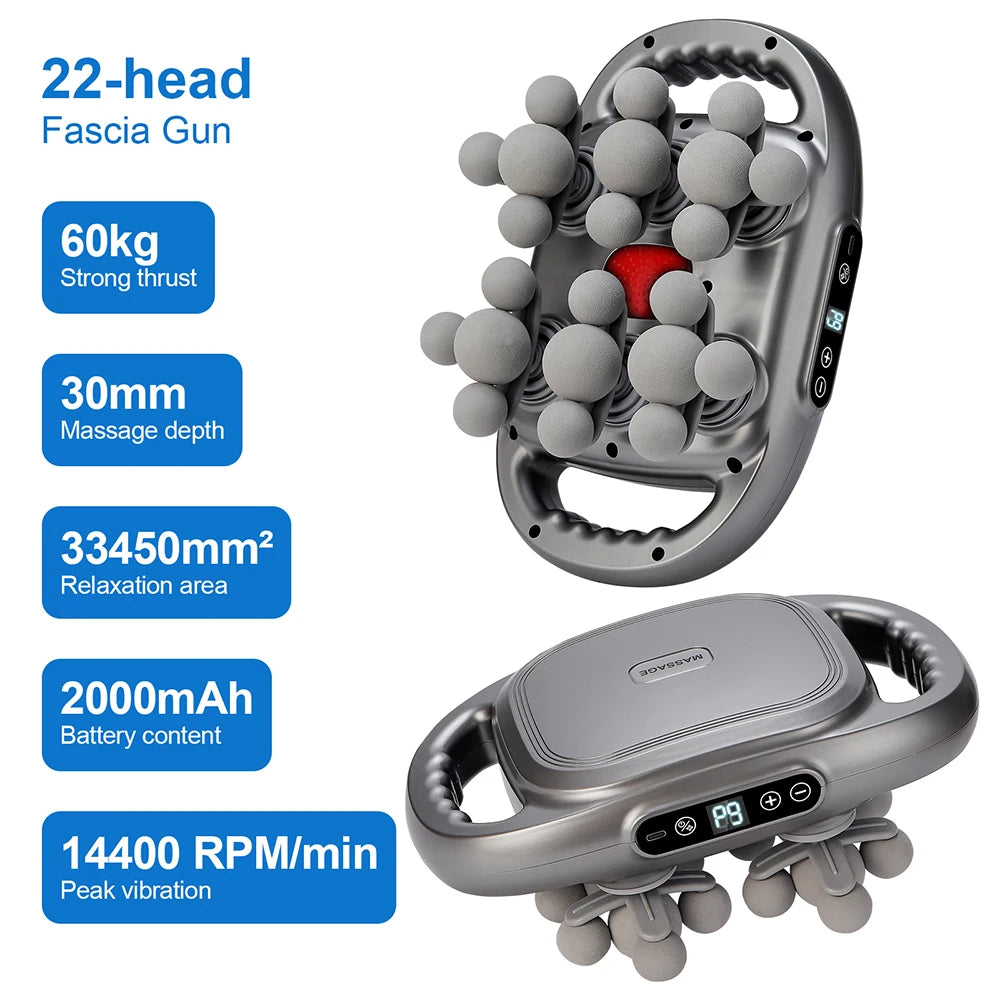 Foreverlily 16 Head Fascia Gun High Frequency Massager