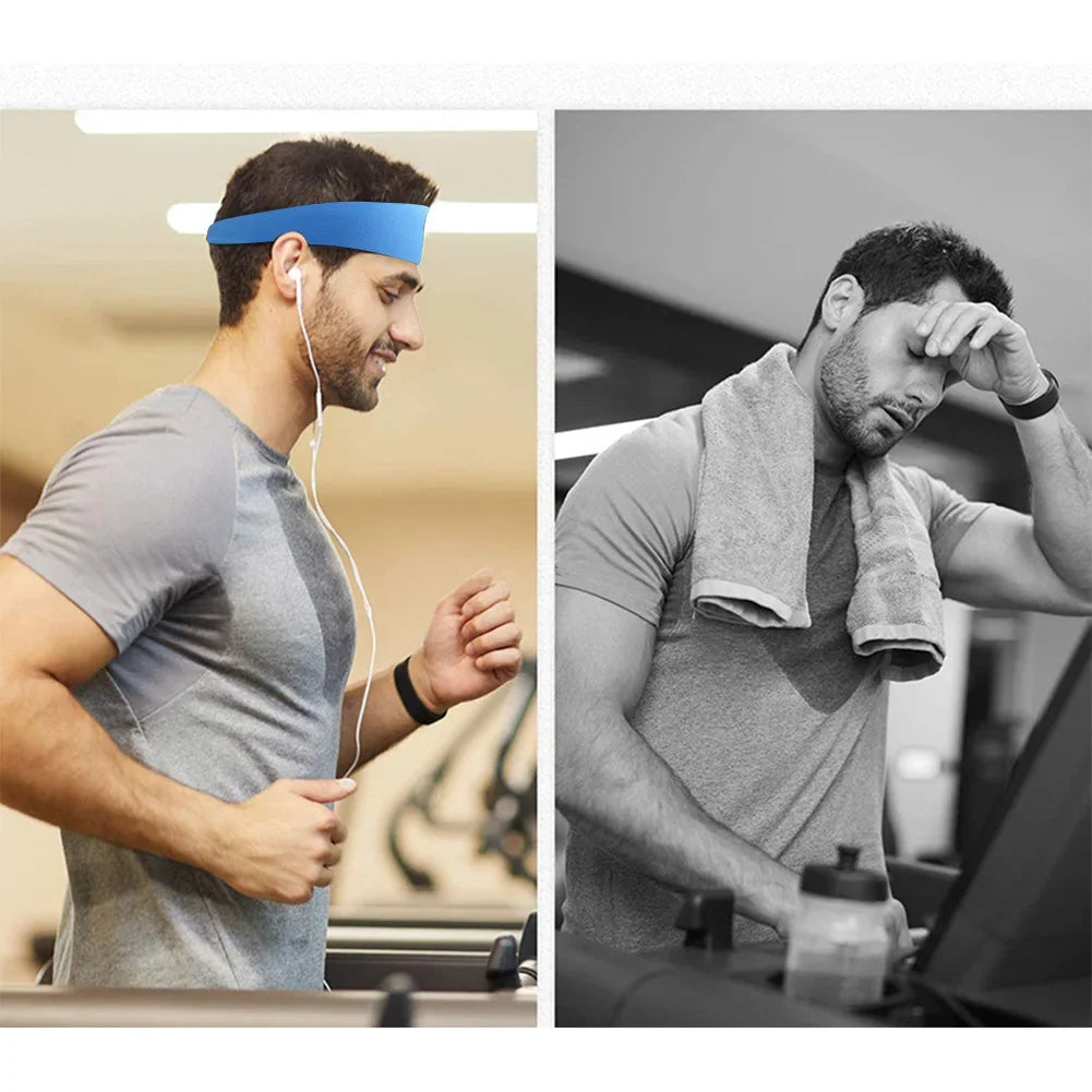 Unisex Polyester Sports Headband Sweatband for Running Workout
