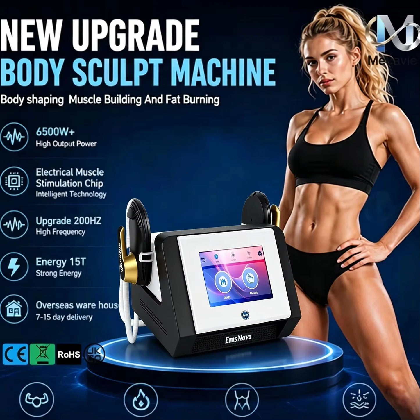 Mecavie Portable EMS Muscle Stimulator For Body Shaping And Recovery