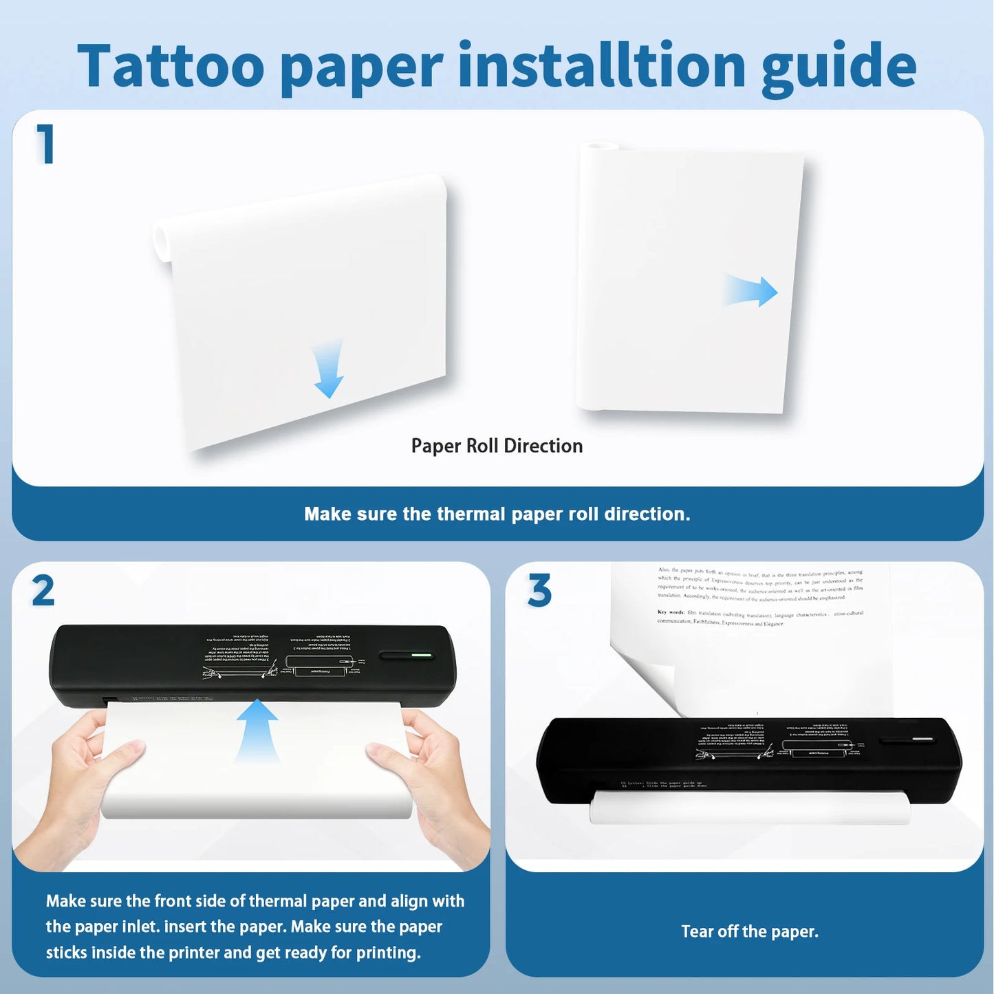 TakeYou Inkless Wireless Thermal Printer For Tattoo Artists