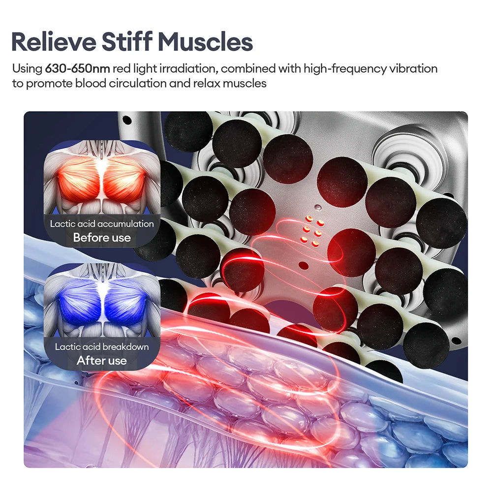 Foreverlily 24 Head Fascia Gun 9 Modes Body Massager