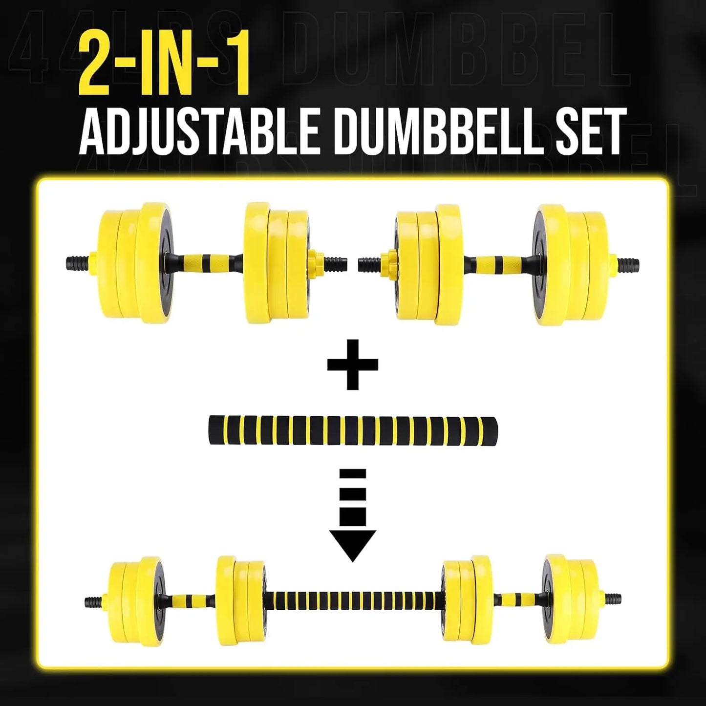 HiMISS 2-In-1 Adjustable Dumbbell Set For Home Gym