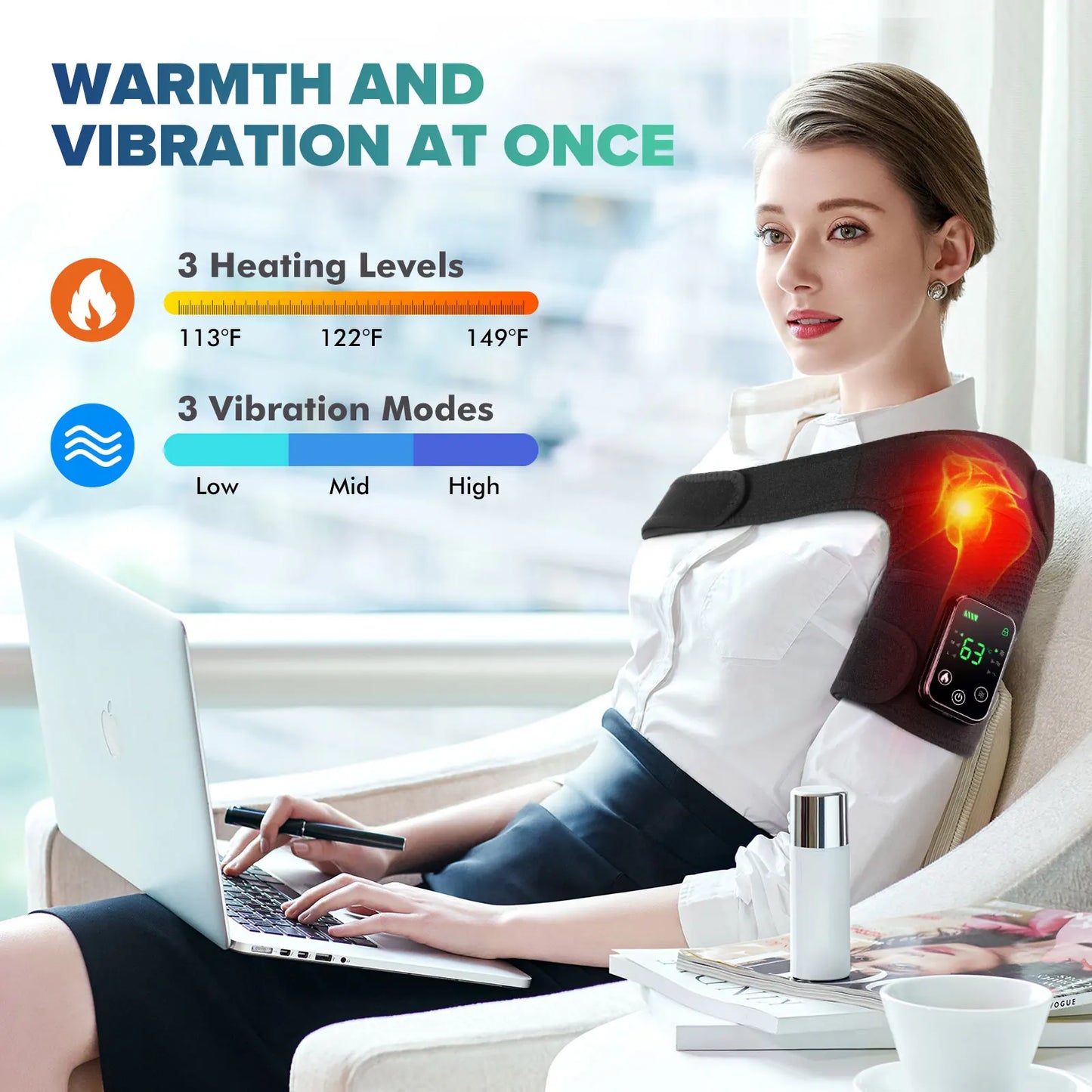 Electric Heating Knee Protection Massage Device With Vibration