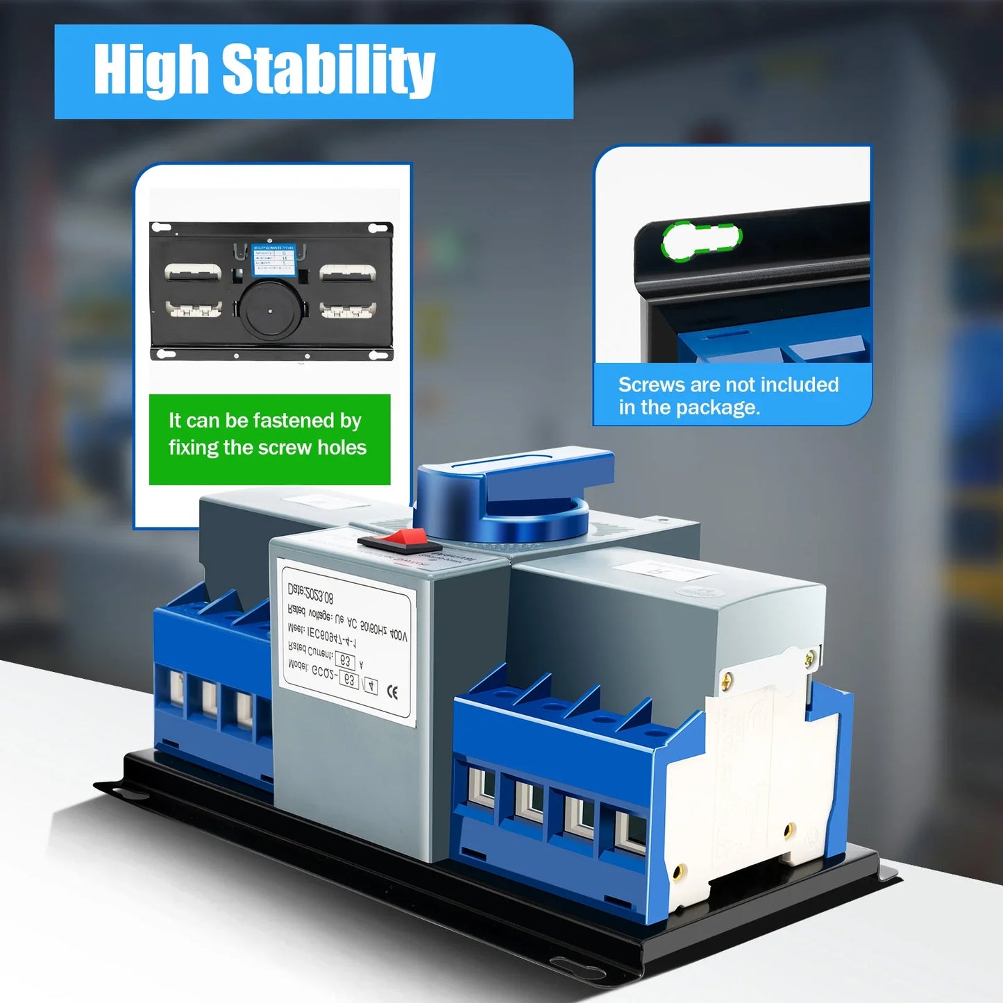 4P 63A Pro Dual Power Automatic Transfer Switch For Generator
