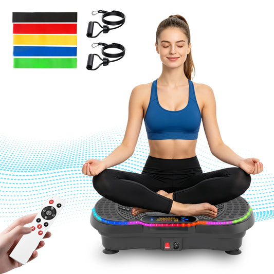 Smart Vibration Plate Exercise Machine With LED Light Strip