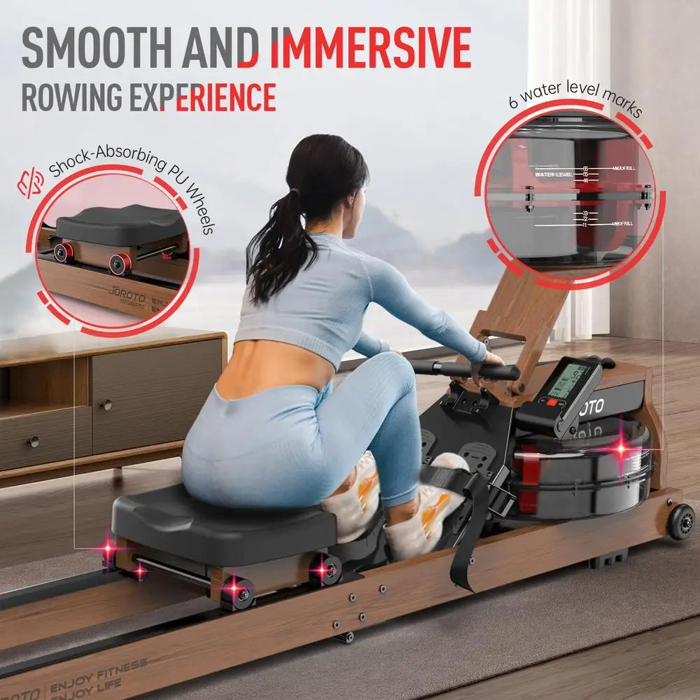 YTYIN Water Rowing Machine For Home With 400 Lbs Capacity