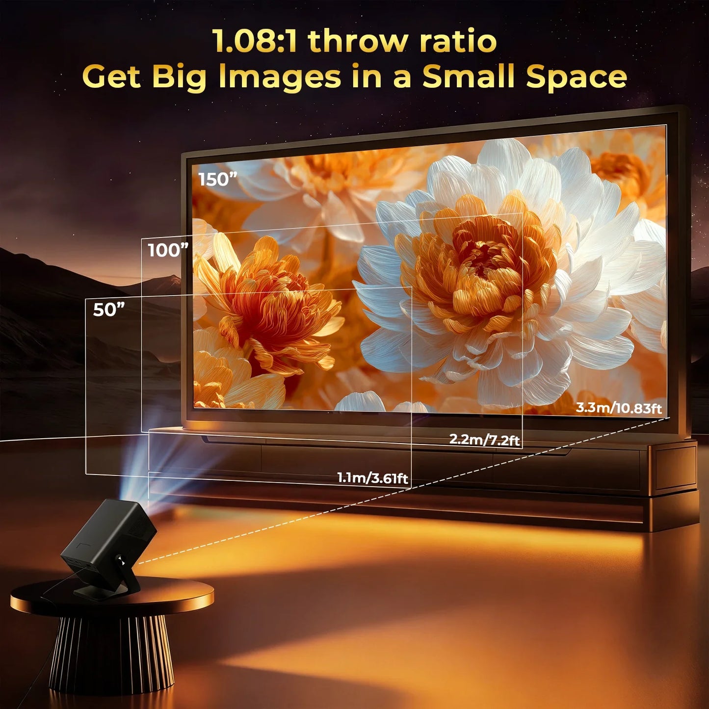 LynCast X7 AI Smart Projector Android OS
