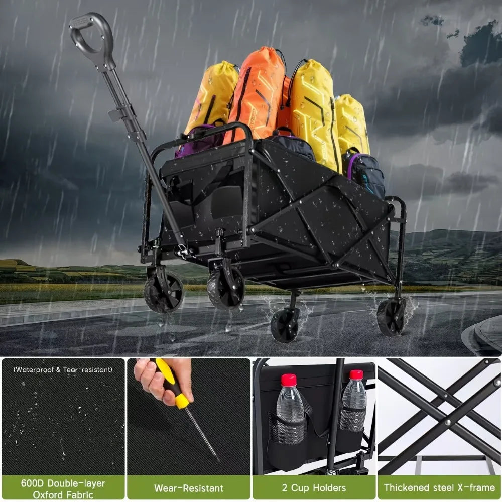 Heavy Duty All Terrain Folding Cart With Stainless Steel Frame