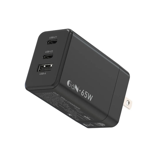 Sanprio 65W GaN USB C Power Adapter 3 Port Charger