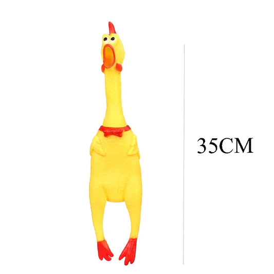 DKSTINYE Squeaky Screaming Chicken Durable Rubber Toy For Dogs