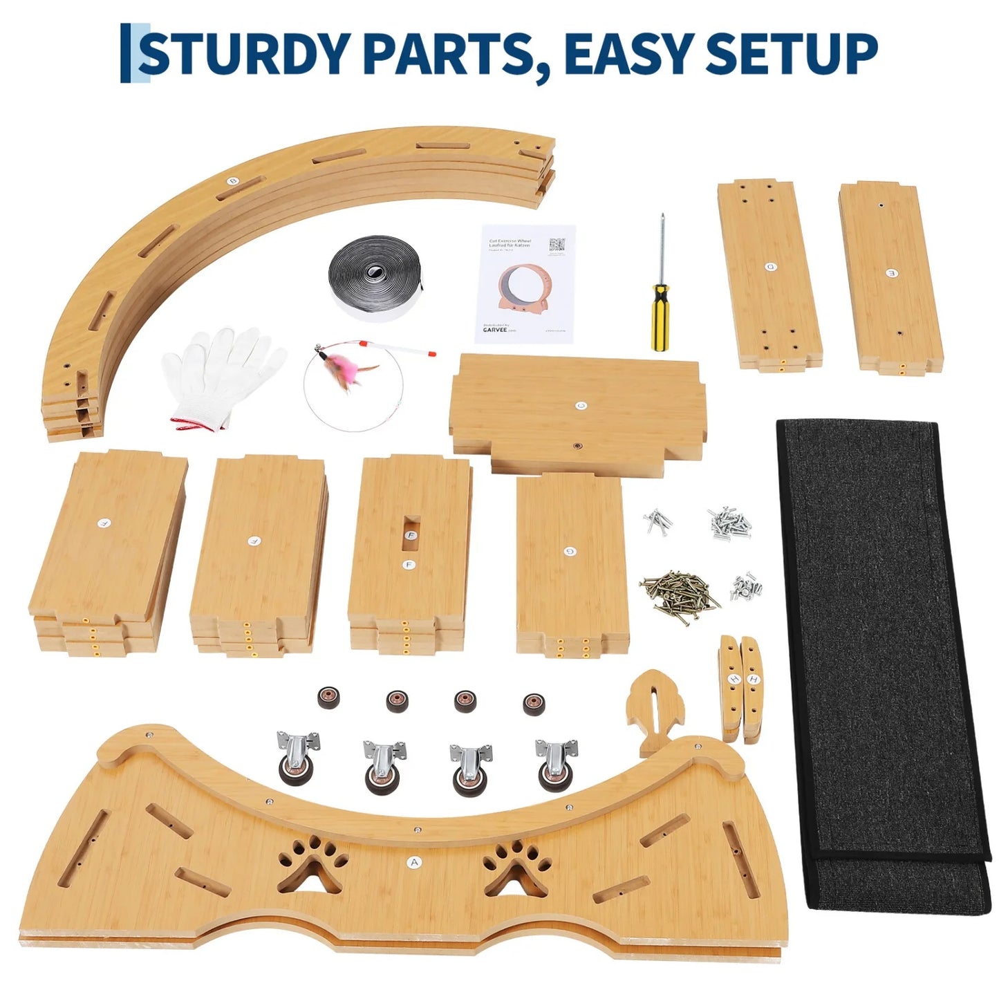 HiMISS CN Cat Exercise Wheel With Low Noise Runway
