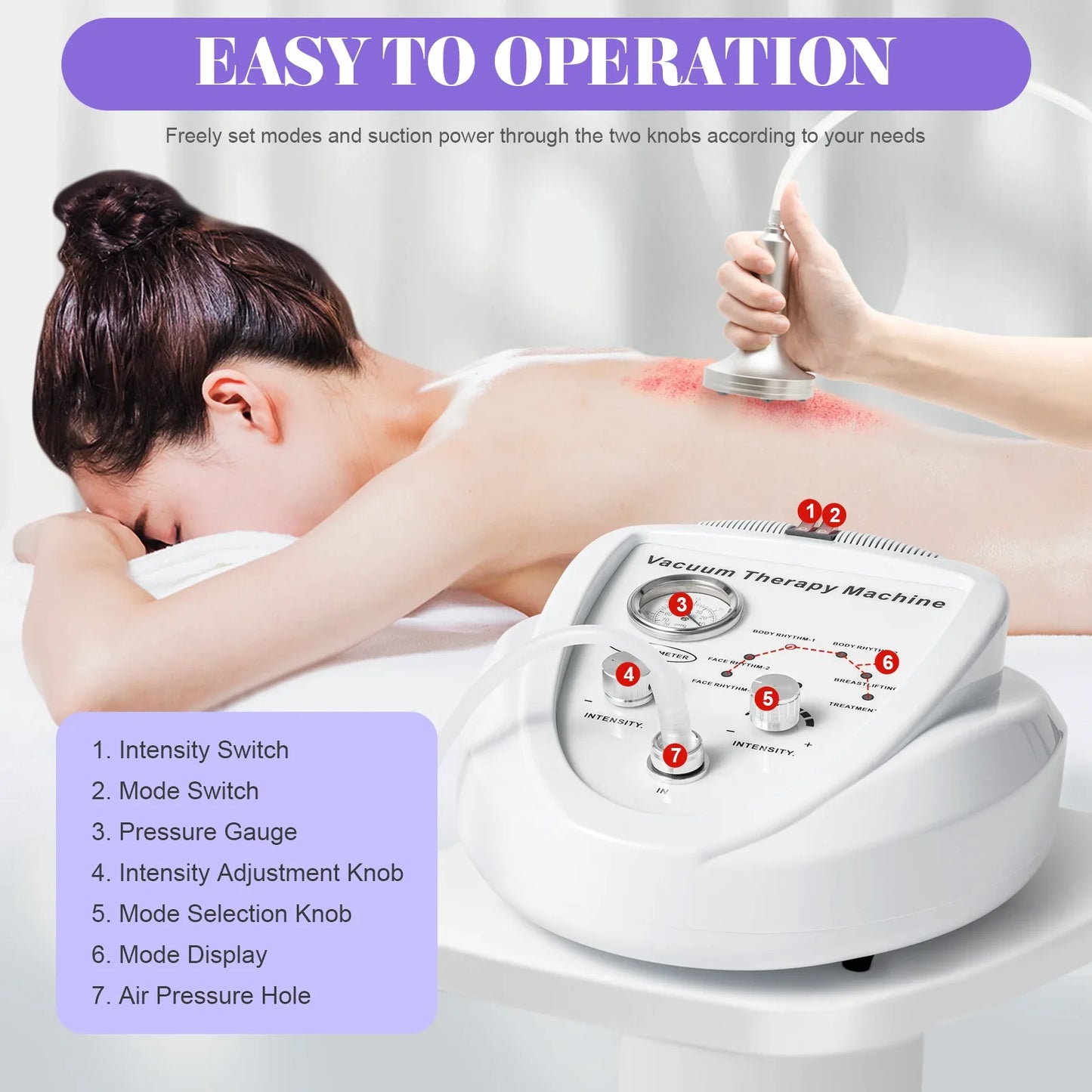 Vacuum Therapy Shaping Machine With 24 Cups And 3 Pumps