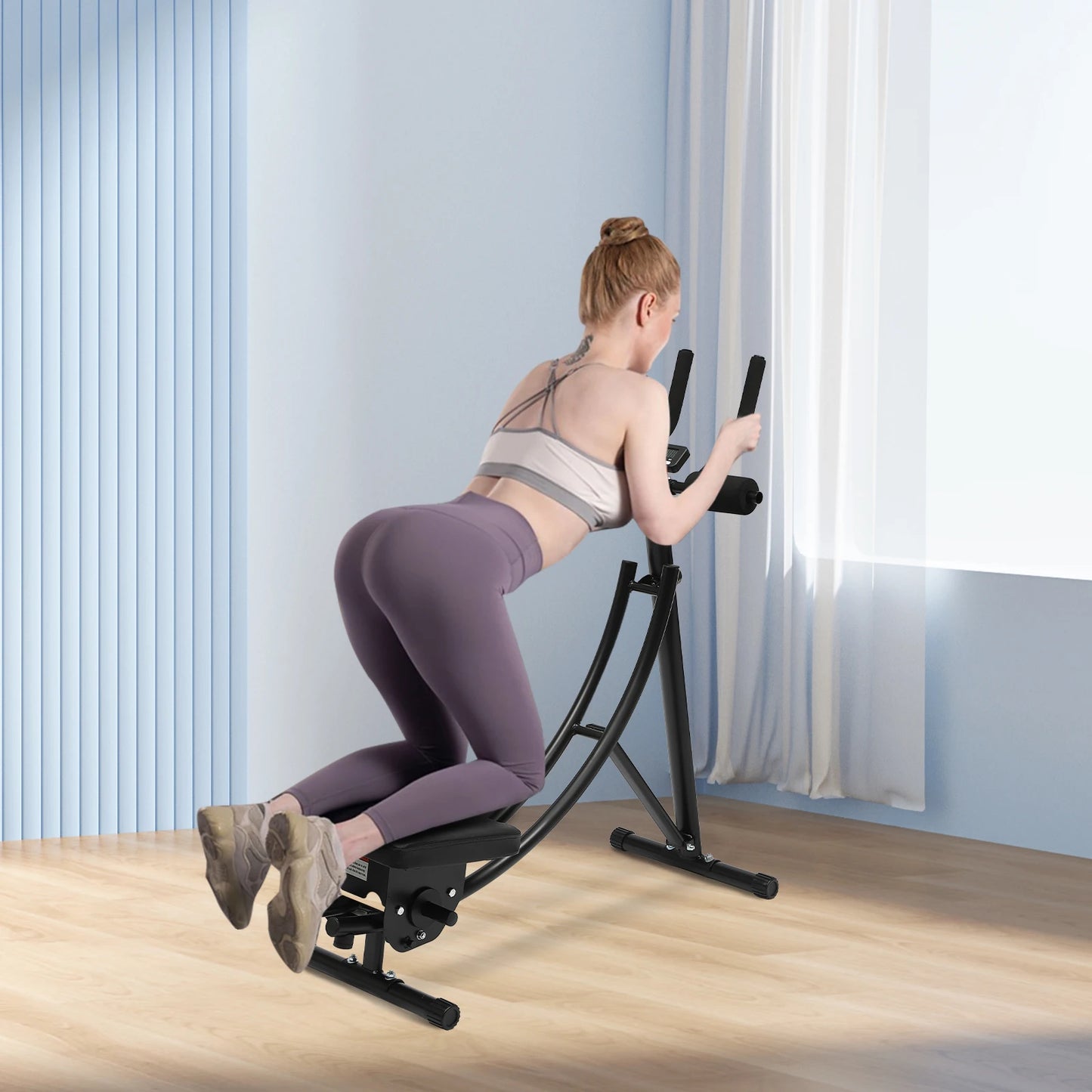 Ab Exercise Machine With Silent Rollers And LED Display